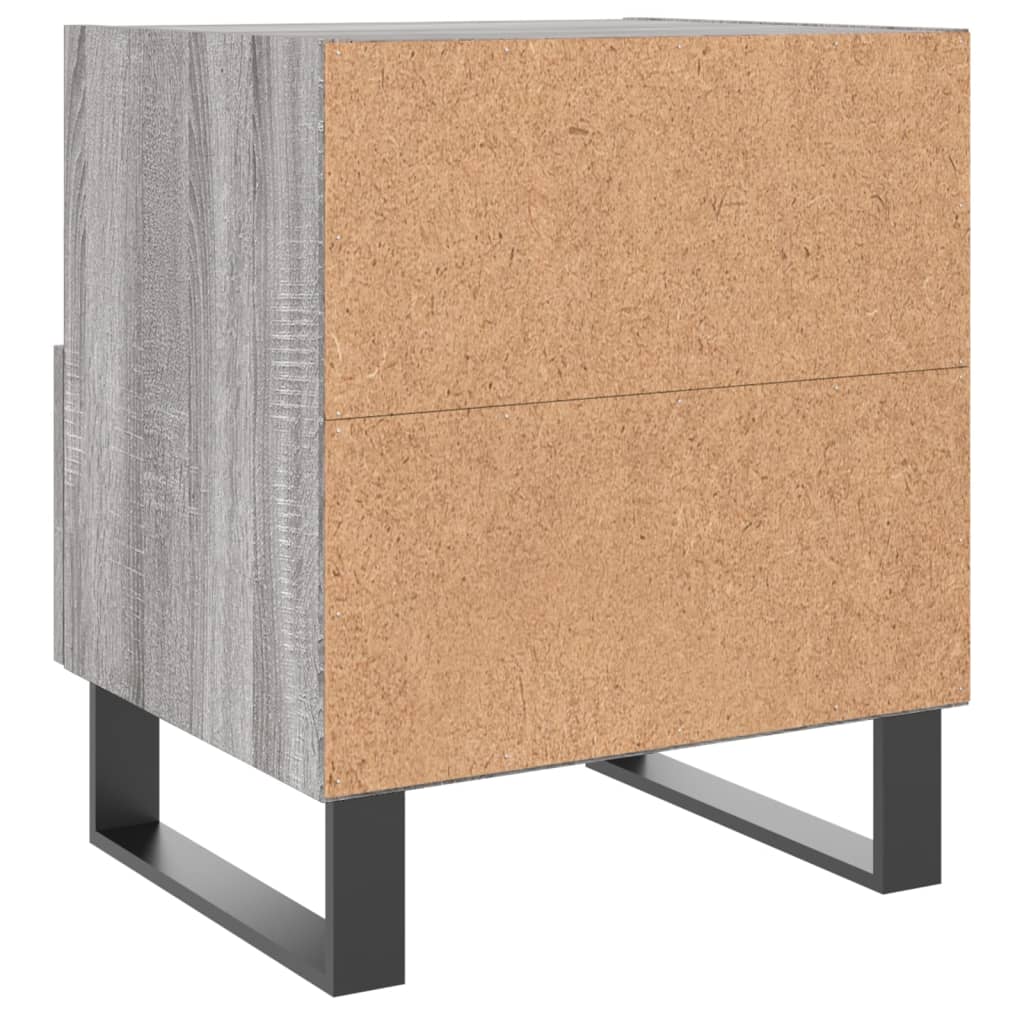 vidaXL Mesa cabeceira 40x35x47,5 cm derivados madeira sonoma cinza