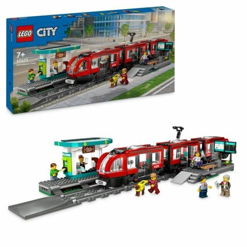Lego|Jogo de Construção Lego 60423 Downtown Tram and Station Multicolor