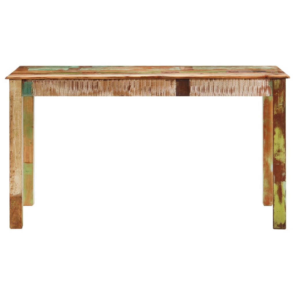 vidaXL Mesa de jantar 140x70x76 cm madeira recuperada maciça