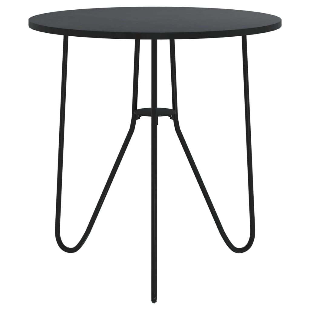 vidaXL Mesa de centro 48 cm MDF e ferro preto