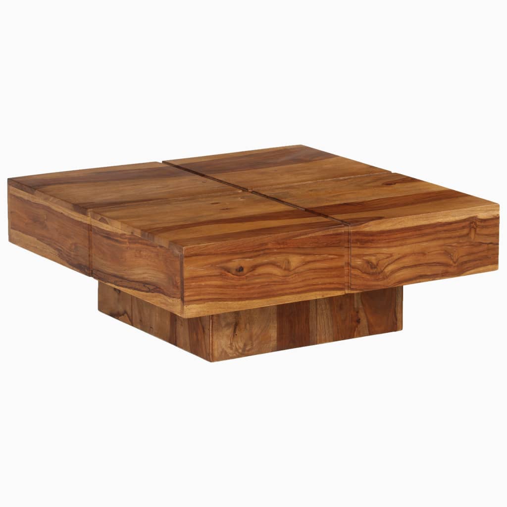 vidaXL Mesa de centro 80x80x30 cm madeira de acácia maciça