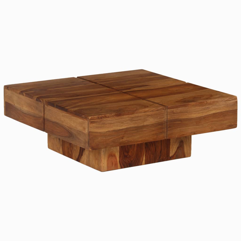 vidaXL Mesa de centro 80x80x30 cm madeira de acácia maciça