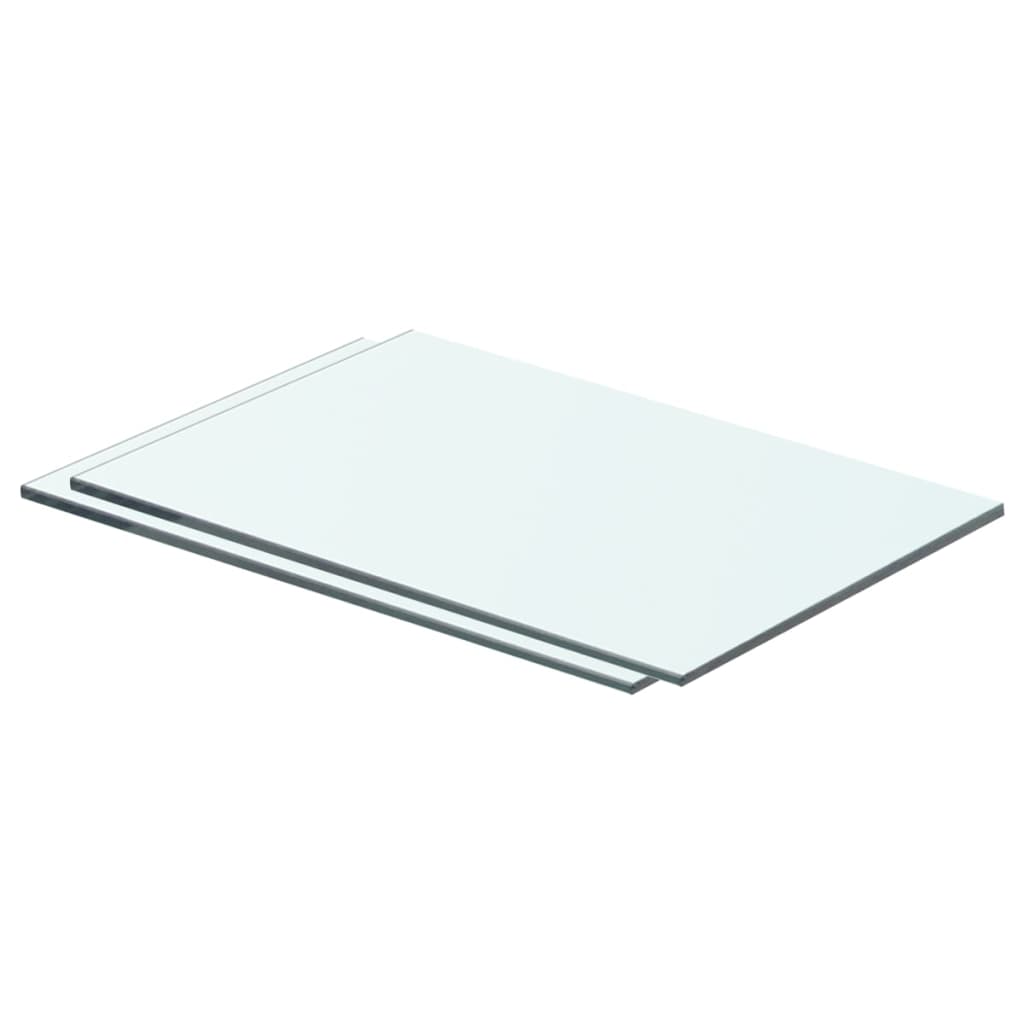 vidaXL Prateleiras 2 pcs 40x20 cm vidro transparente