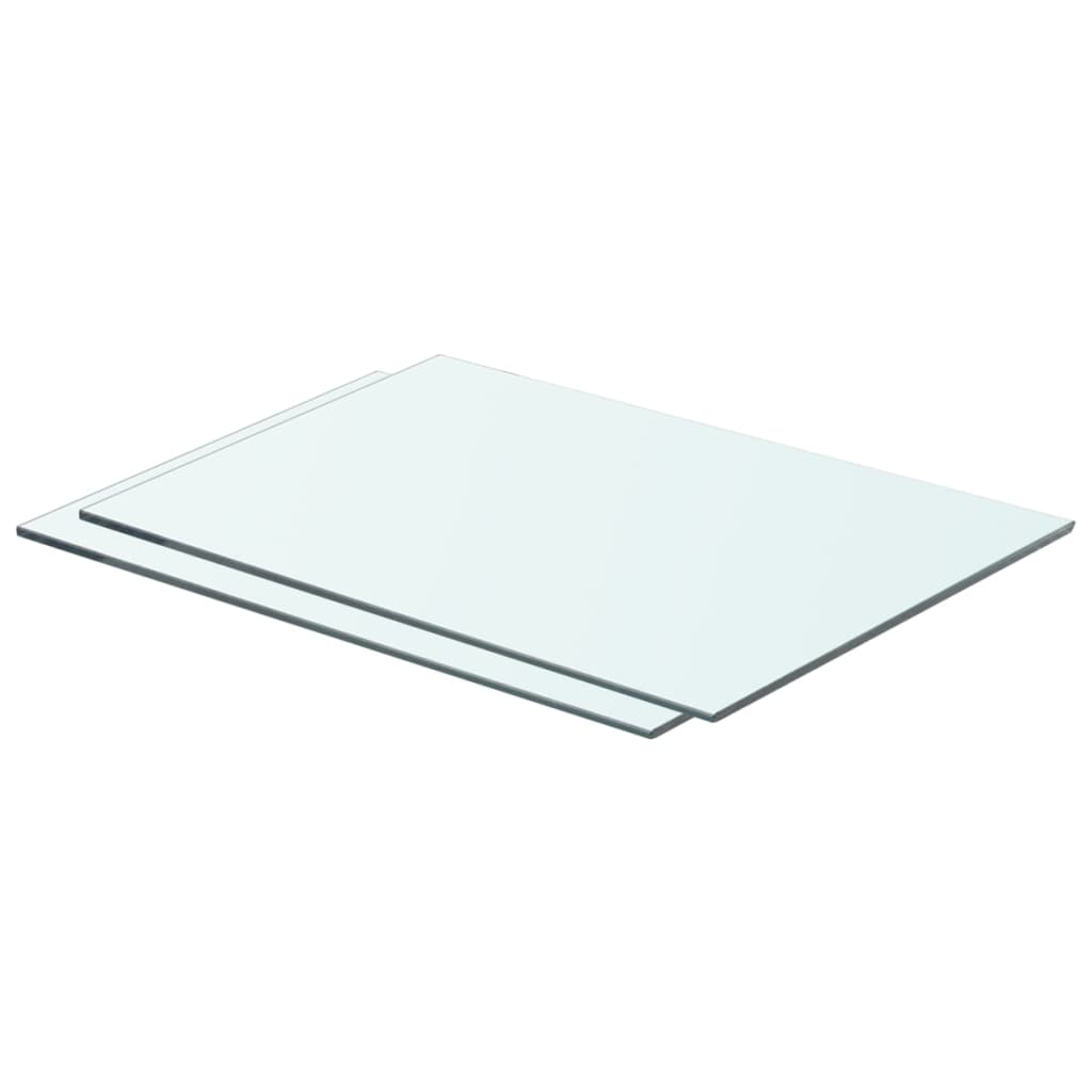 vidaXL Prateleiras 2 pcs 50x30 cm vidro transparente