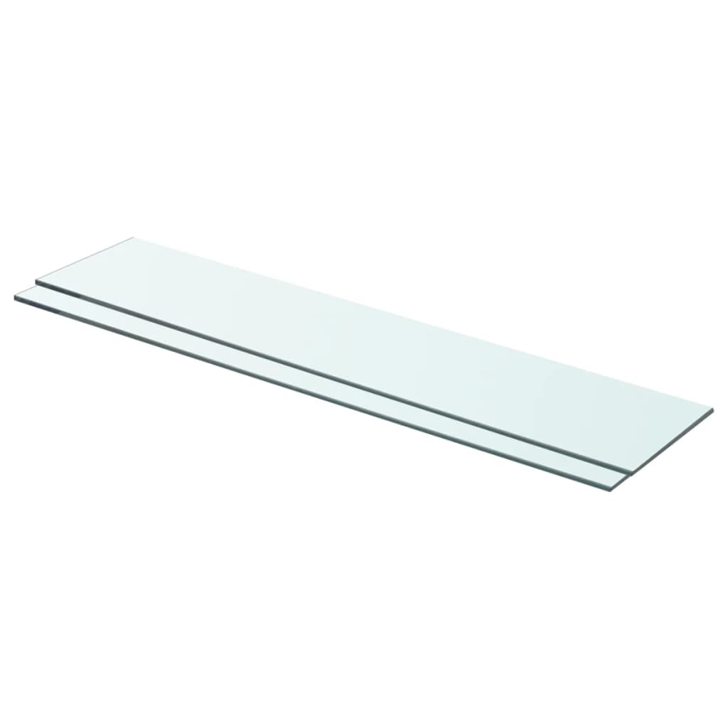 vidaXL Prateleiras 2 pcs 70x15 cm vidro transparente