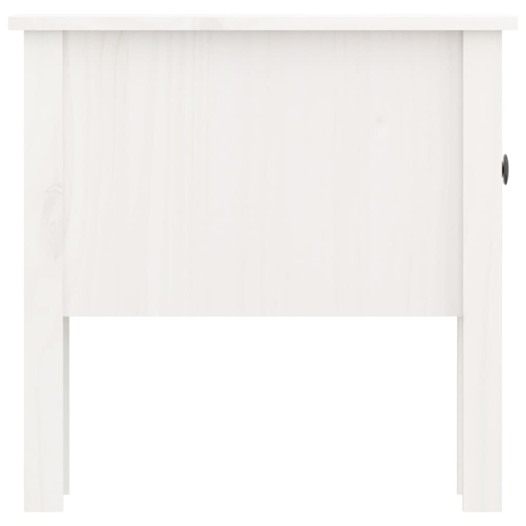 vidaXL Mesas de apoio 2 pcs 50x50x49 cm madeira de pinho maciça Branco