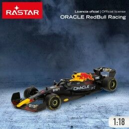 Red Bull|Carro Rádio Controlo Red Bull Azul Marinho 1:18 31 x 6,5 x 11 cm (4 Unidades)