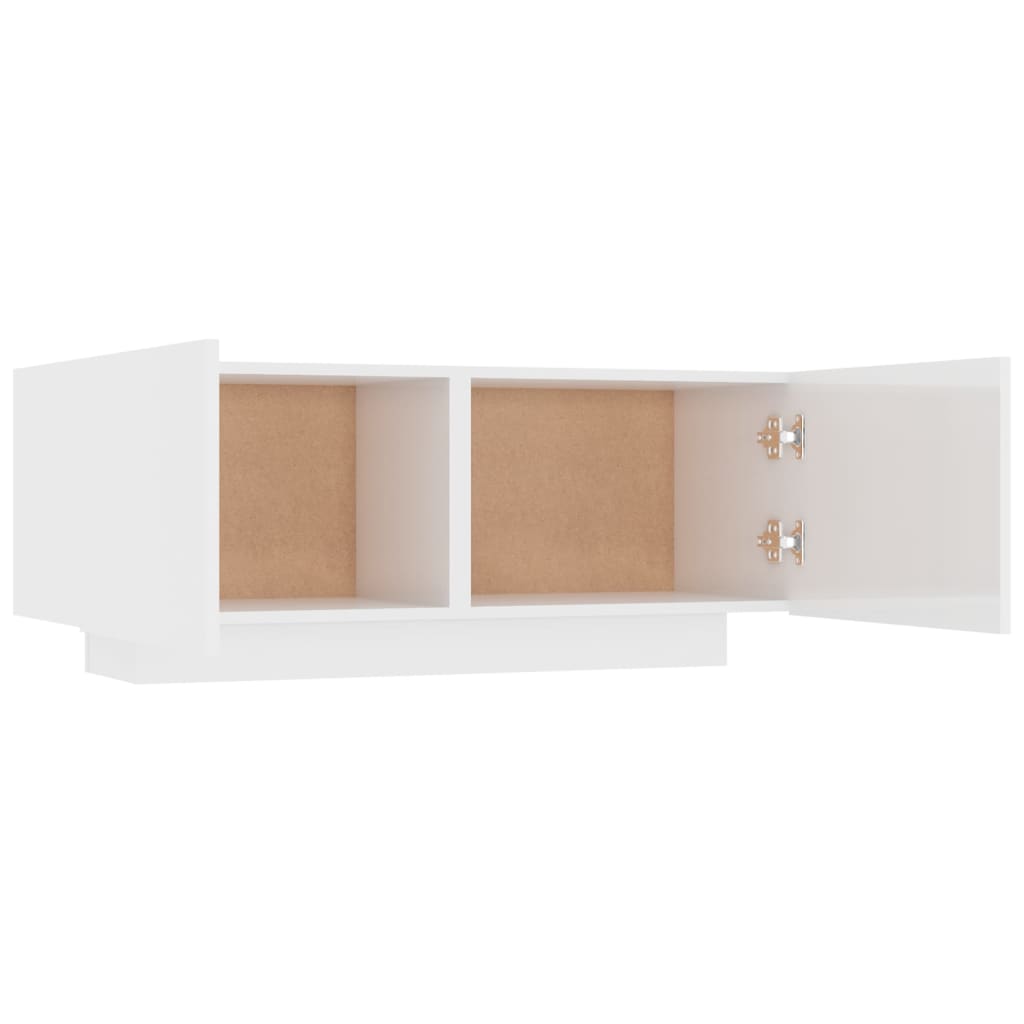 vidaXL Mesa de cabeceira derivados de madeira branco brilhante