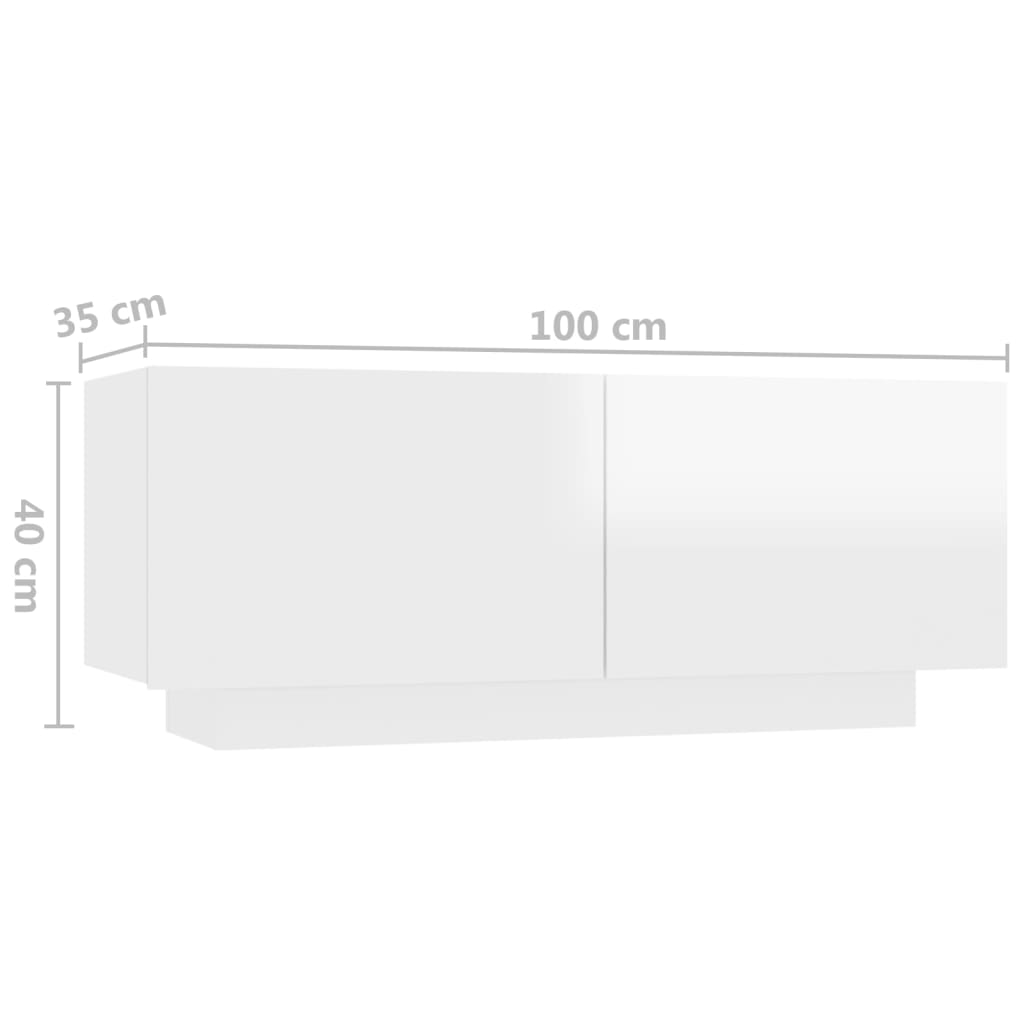 vidaXL Mesa de cabeceira derivados de madeira branco brilhante