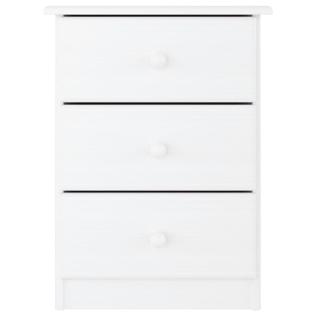 vidaXL Mesa de cabeceira ALTA 41x35x55,5 cm pinho maciço branco