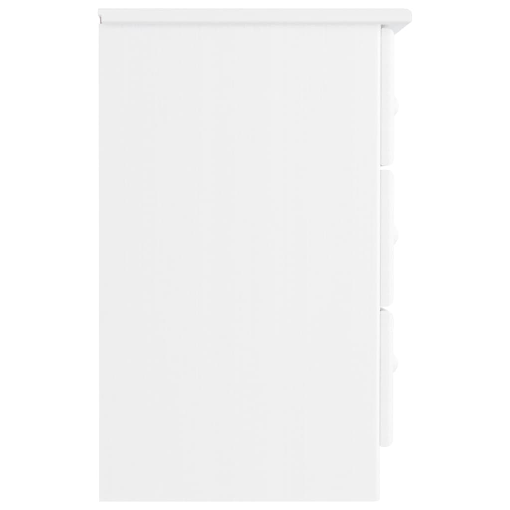 vidaXL Mesa de cabeceira ALTA 41x35x55,5 cm pinho maciço branco