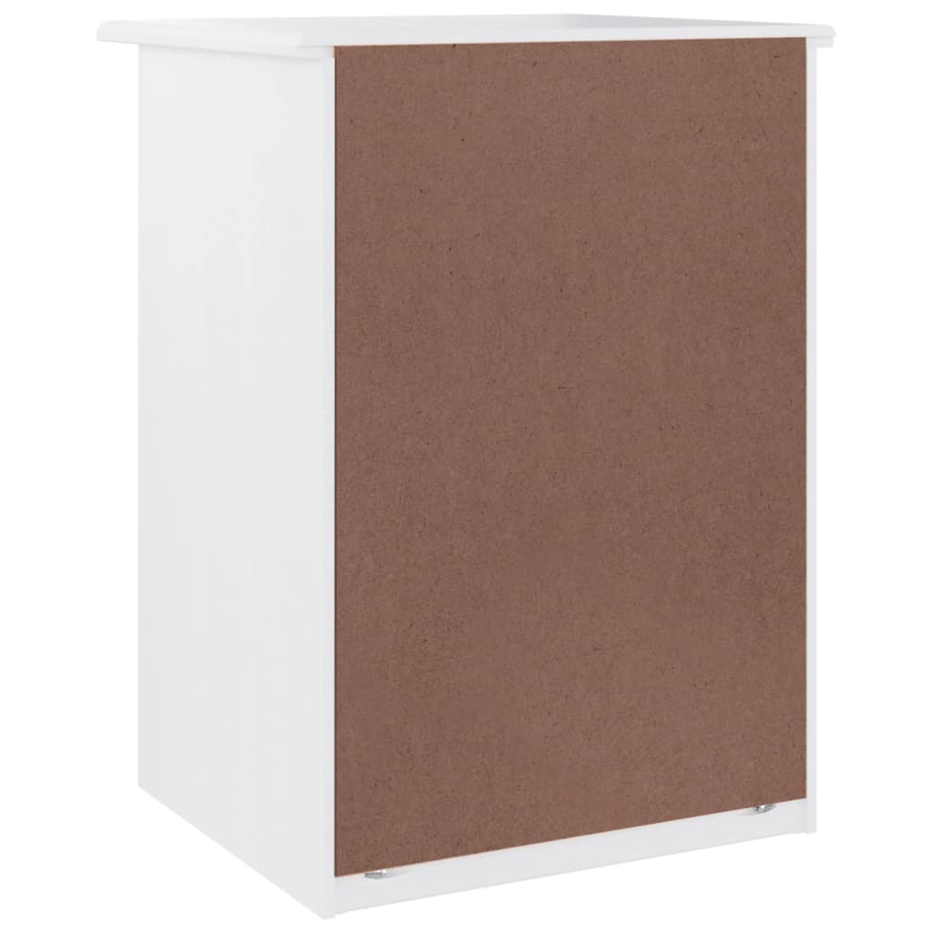 vidaXL Mesa de cabeceira ALTA 41x35x55,5 cm pinho maciço branco