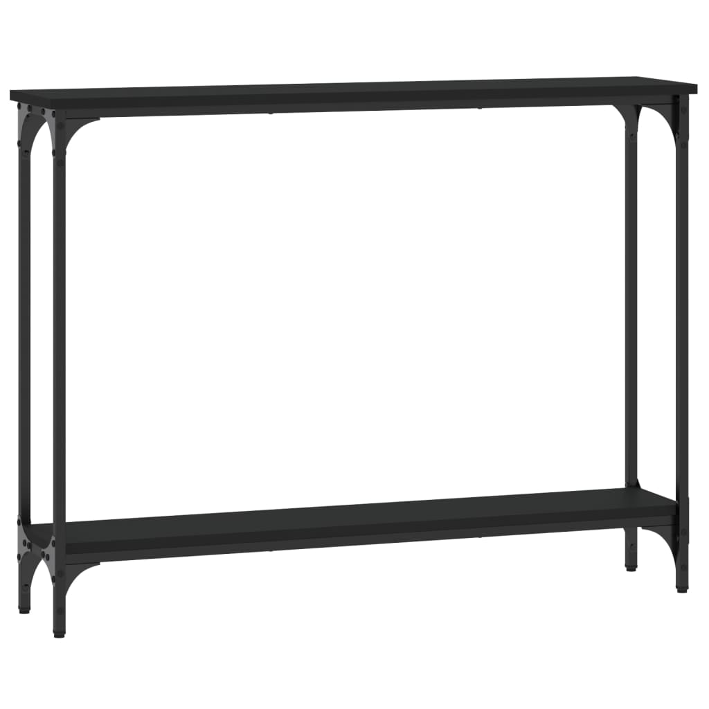 vidaXL Mesa consola 100x22,5x75 cm derivados de madeira preto