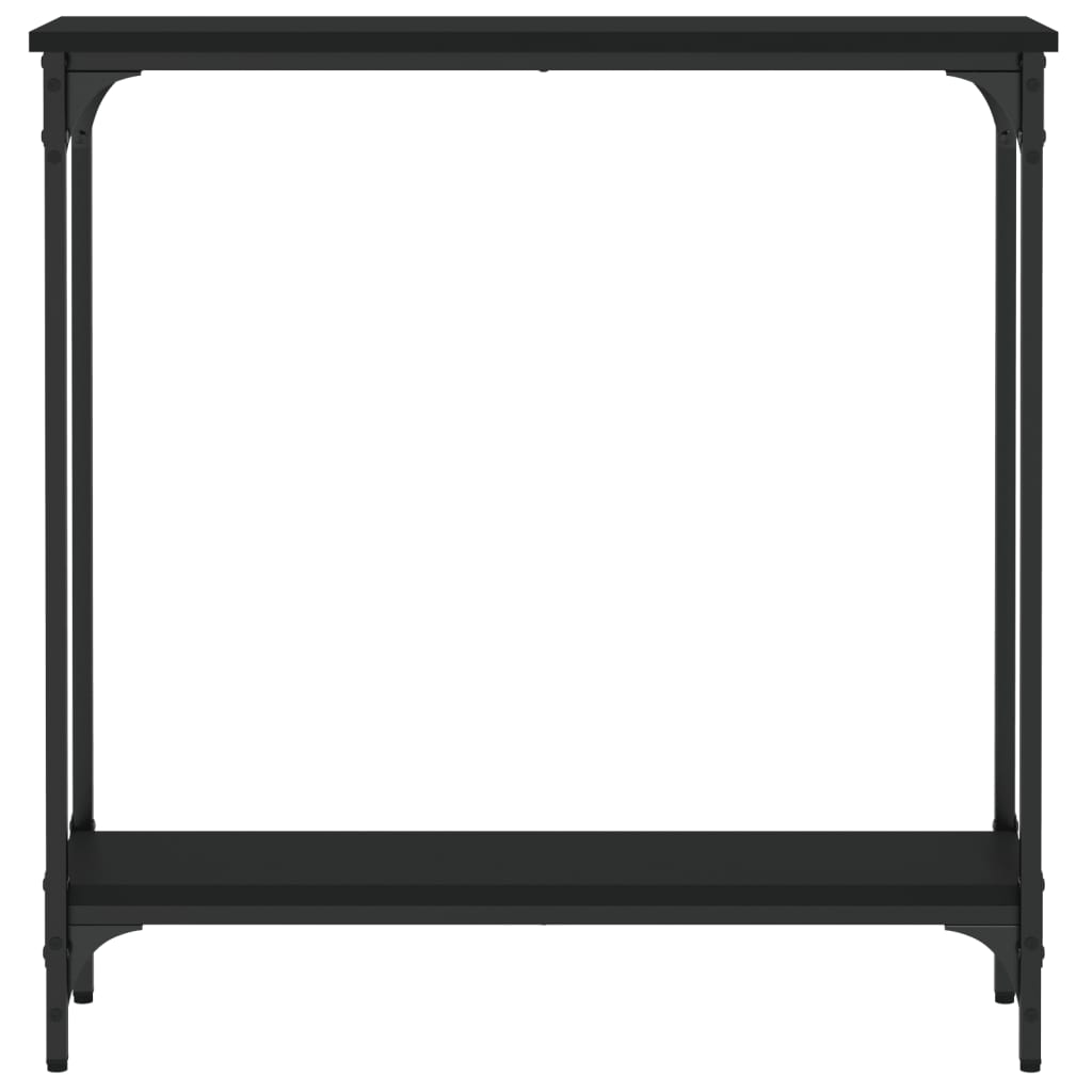 vidaXL Mesa consola 75x22,5x75 cm derivados de madeira preto