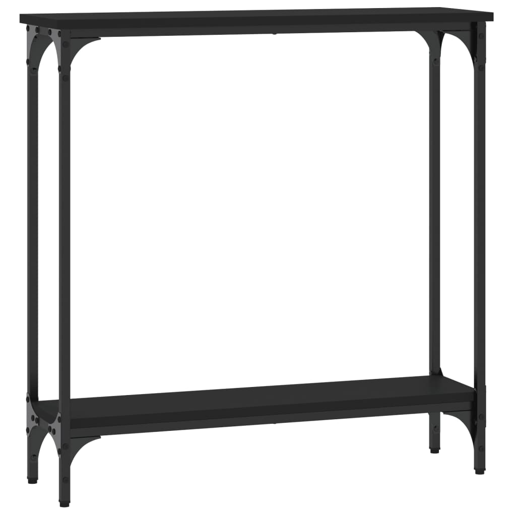 vidaXL Mesa consola 75x22,5x75 cm derivados de madeira preto