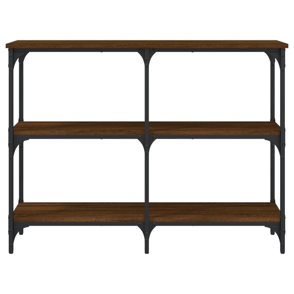 vidaXL Mesa consola 100x29x75 cm derivados madeira carvalho castanho