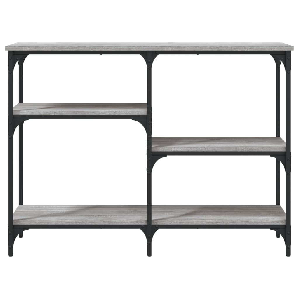 vidaXL Mesa consola 102x29x75 cm derivados de madeira cinzento sonoma