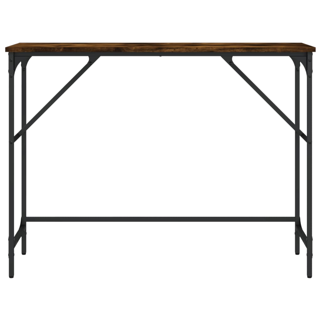 vidaXL Mesa consola 100x32x75 cm derivados de madeira carvalho fumado