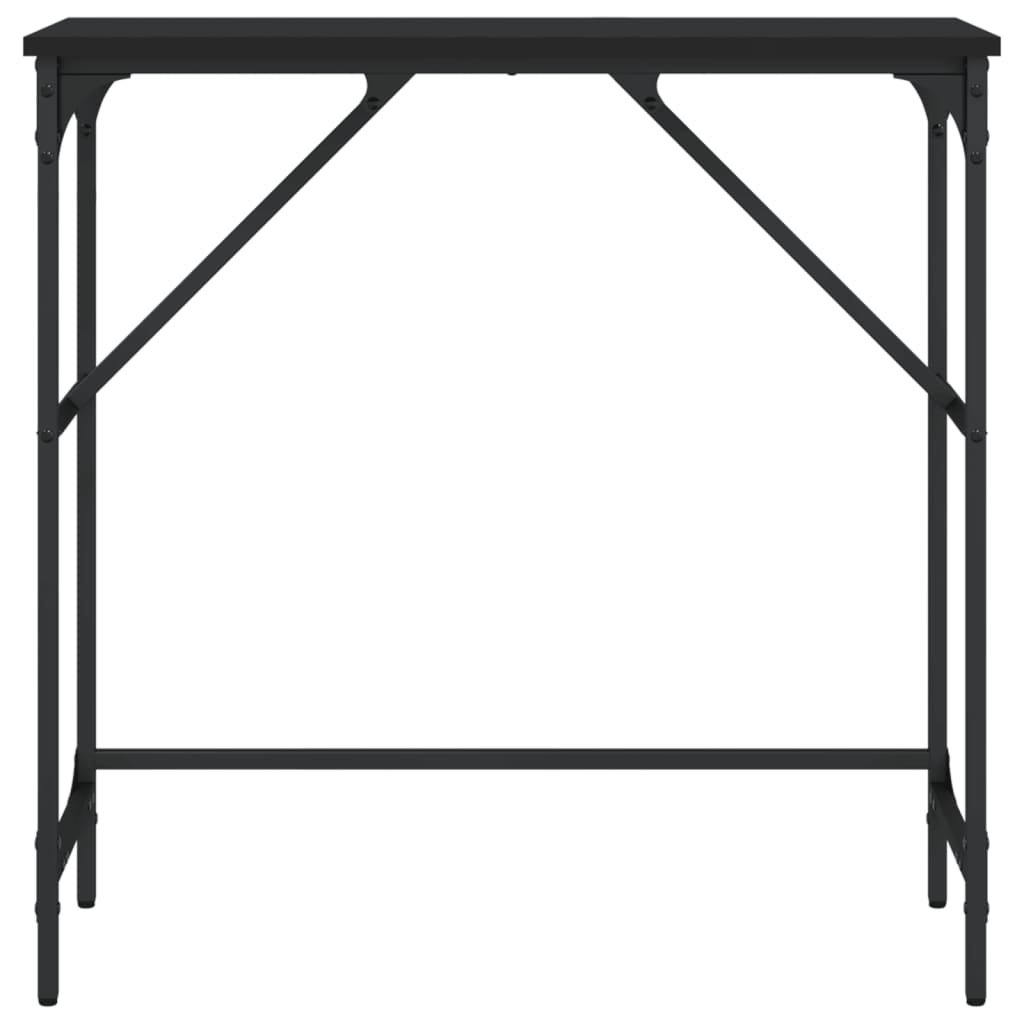 vidaXL Mesa consola 75x32x75 cm derivados de madeira preto