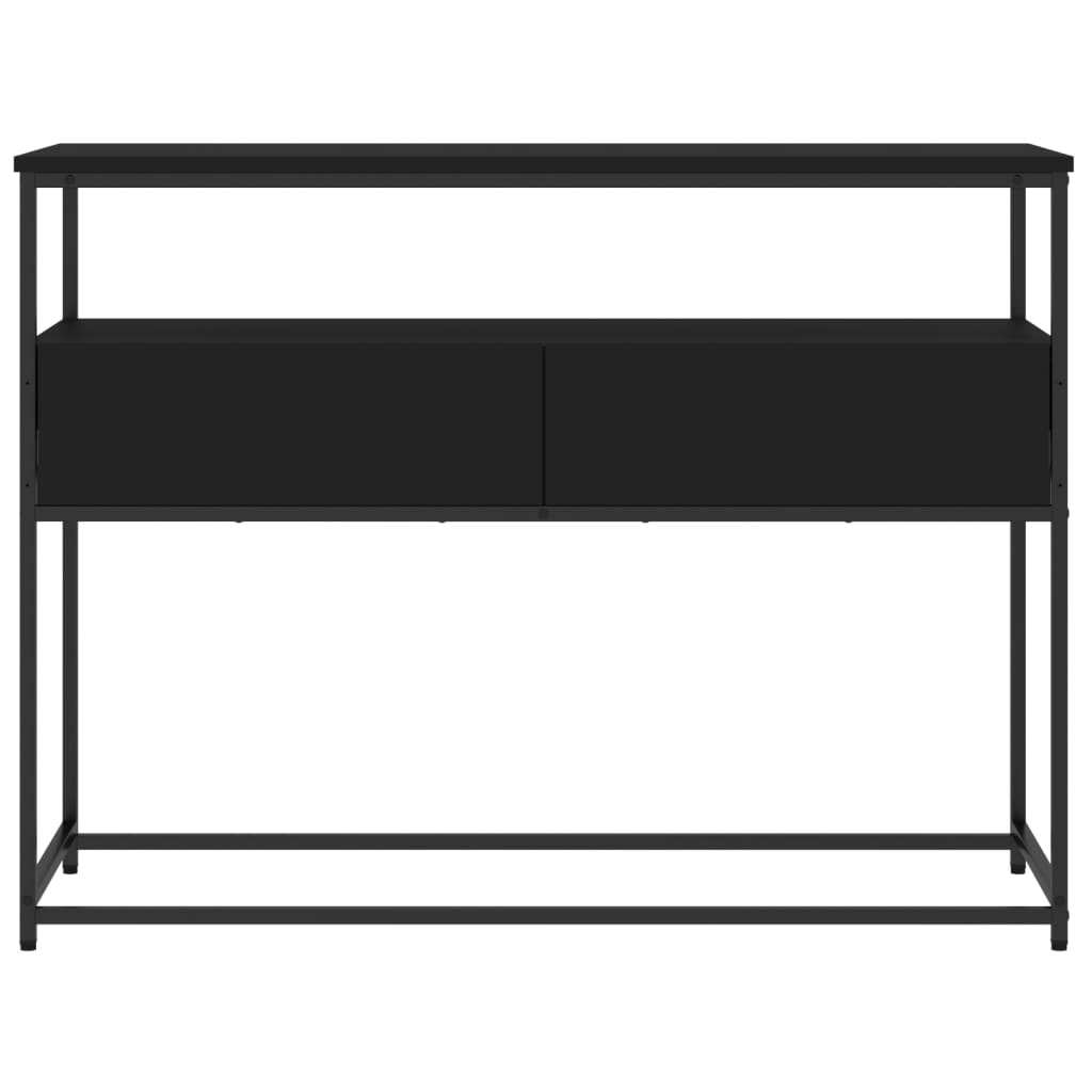 vidaXL Mesa consola 100x40x75 cm derivados de madeira preto