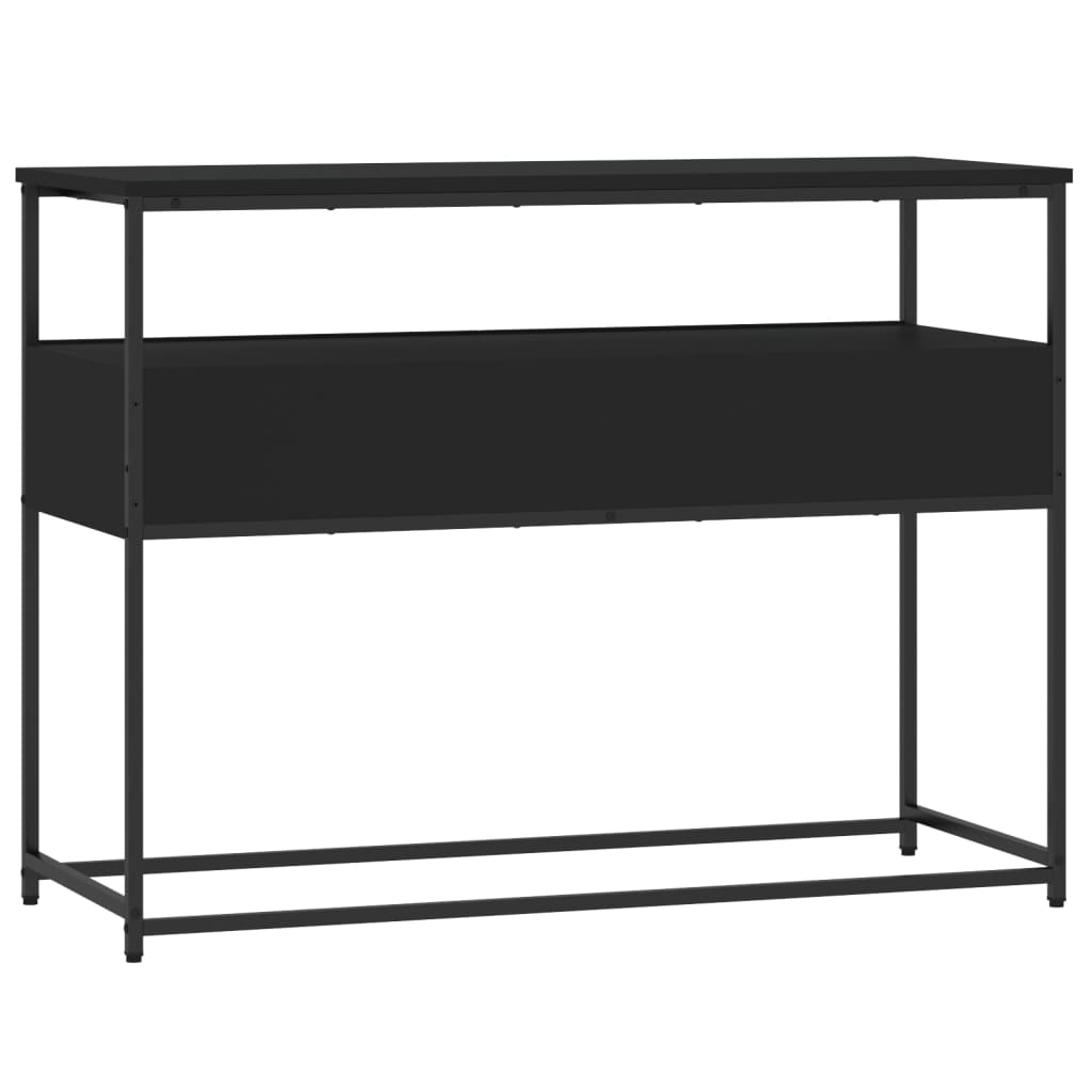 vidaXL Mesa consola 100x40x75 cm derivados de madeira preto