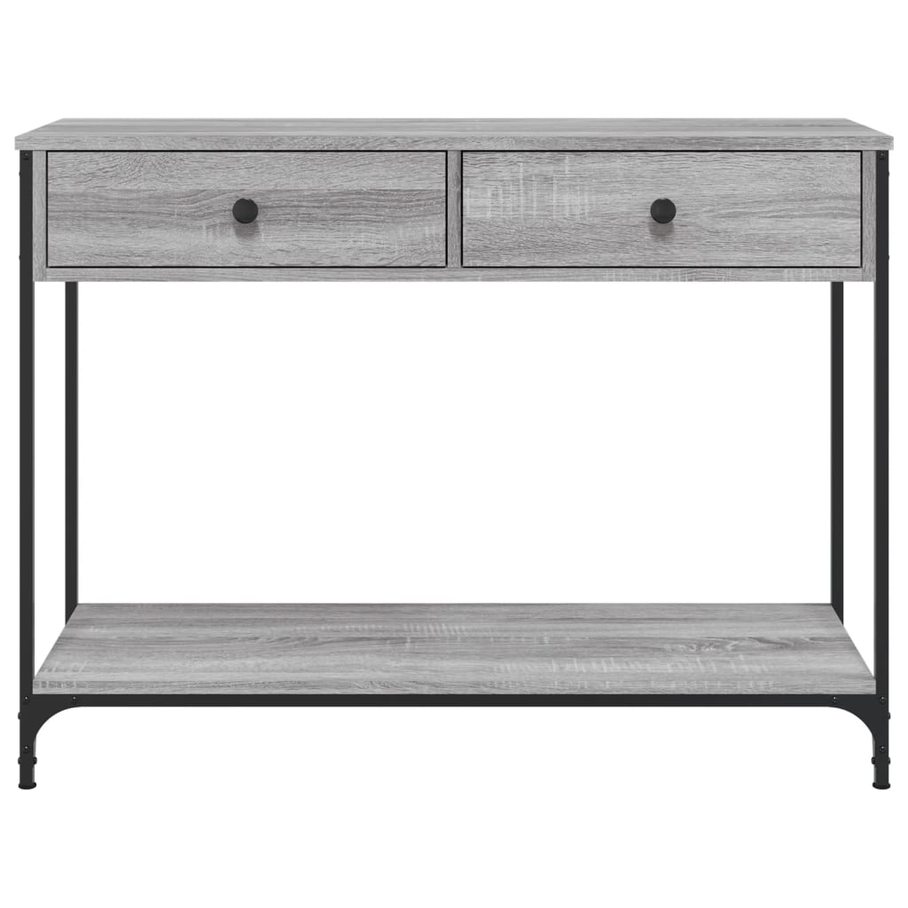 vidaXL Mesa consola 100x34,5x75cm derivados de madeira cinzento sonoma