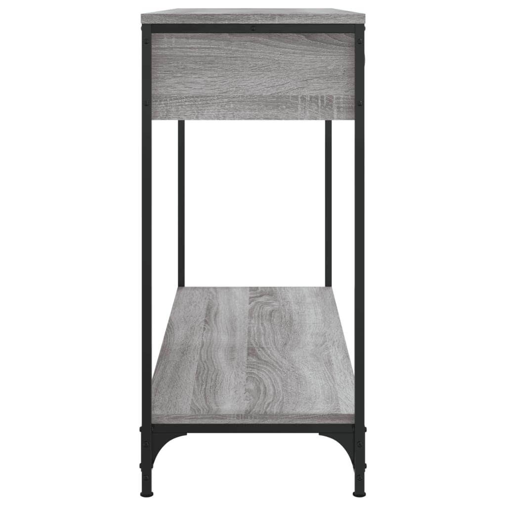 vidaXL Mesa consola 100x34,5x75cm derivados de madeira cinzento sonoma