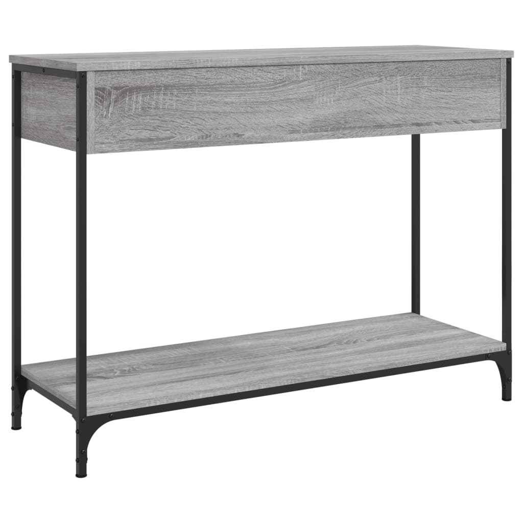 vidaXL Mesa consola 100x34,5x75cm derivados de madeira cinzento sonoma