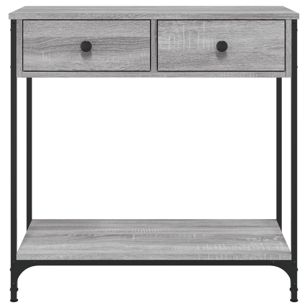 vidaXL Mesa consola 75x34,5x75 cm derivados de madeira cinzento sonoma