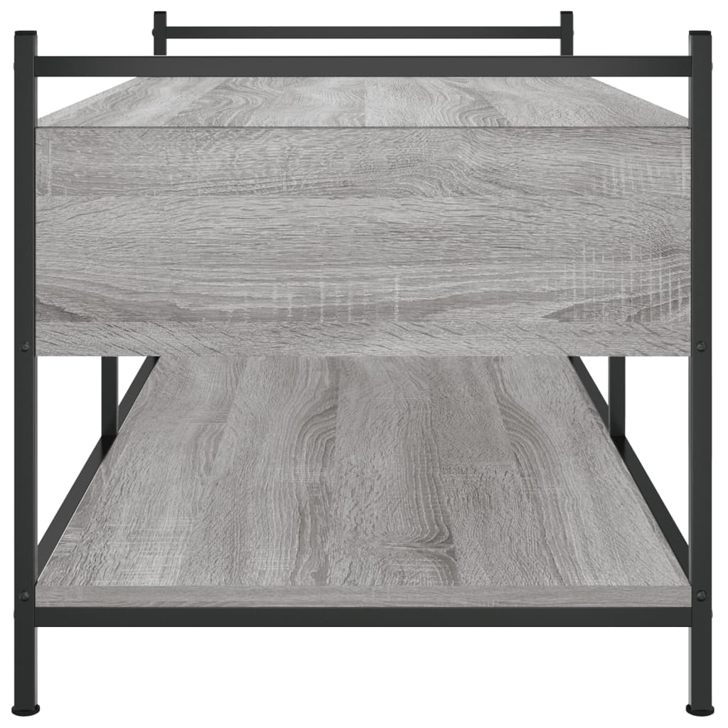 vidaXL Mesa de centro 99x50x50 cm derivados de madeira cinzento sonoma