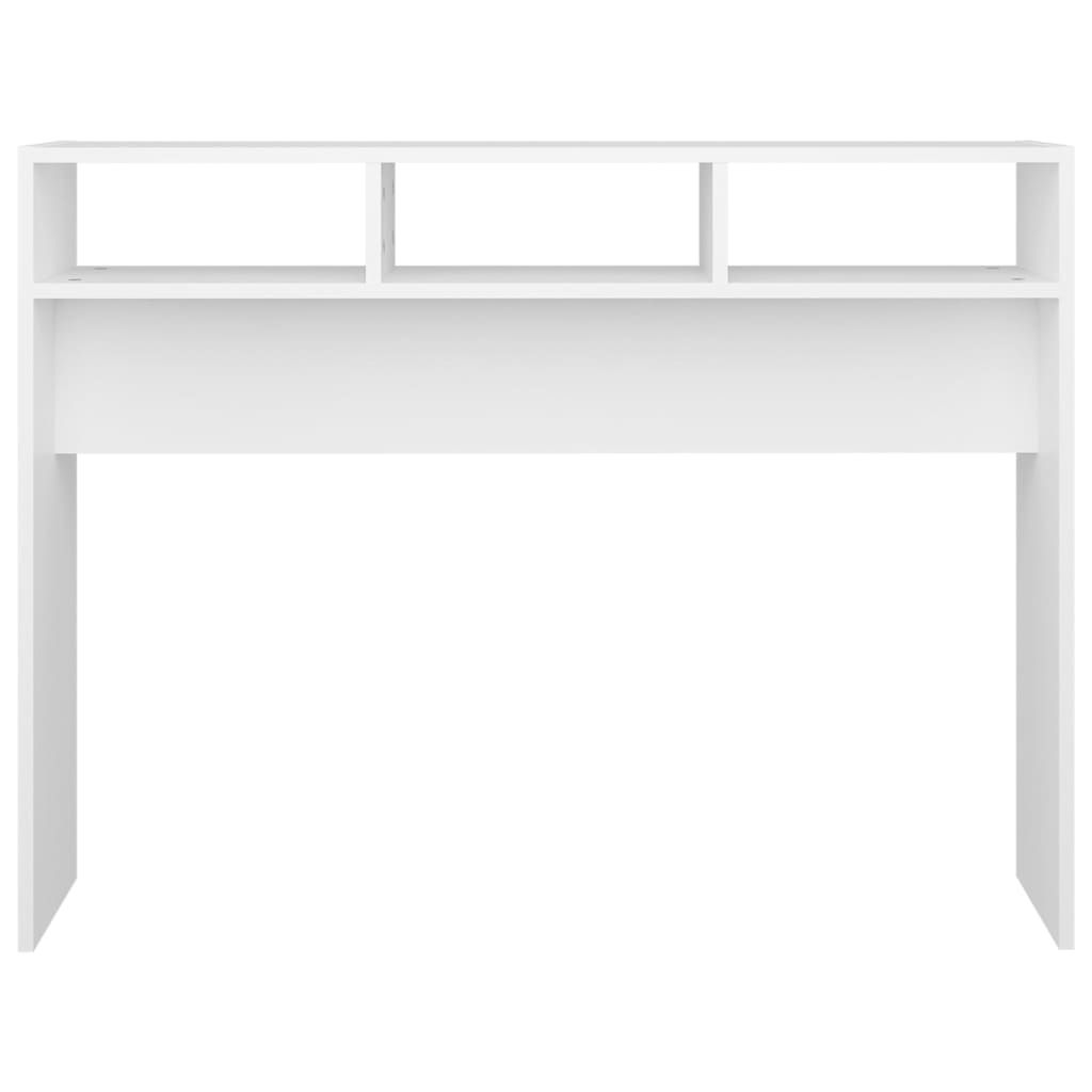 vidaXL Mesa consola 105x30x80 cm contraplacado branco