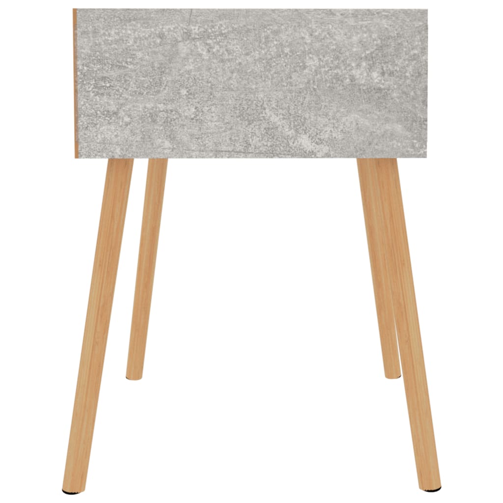 vidaXL Mesa de cabeceira 40x40x56 cm derivados madeira cinza cimento