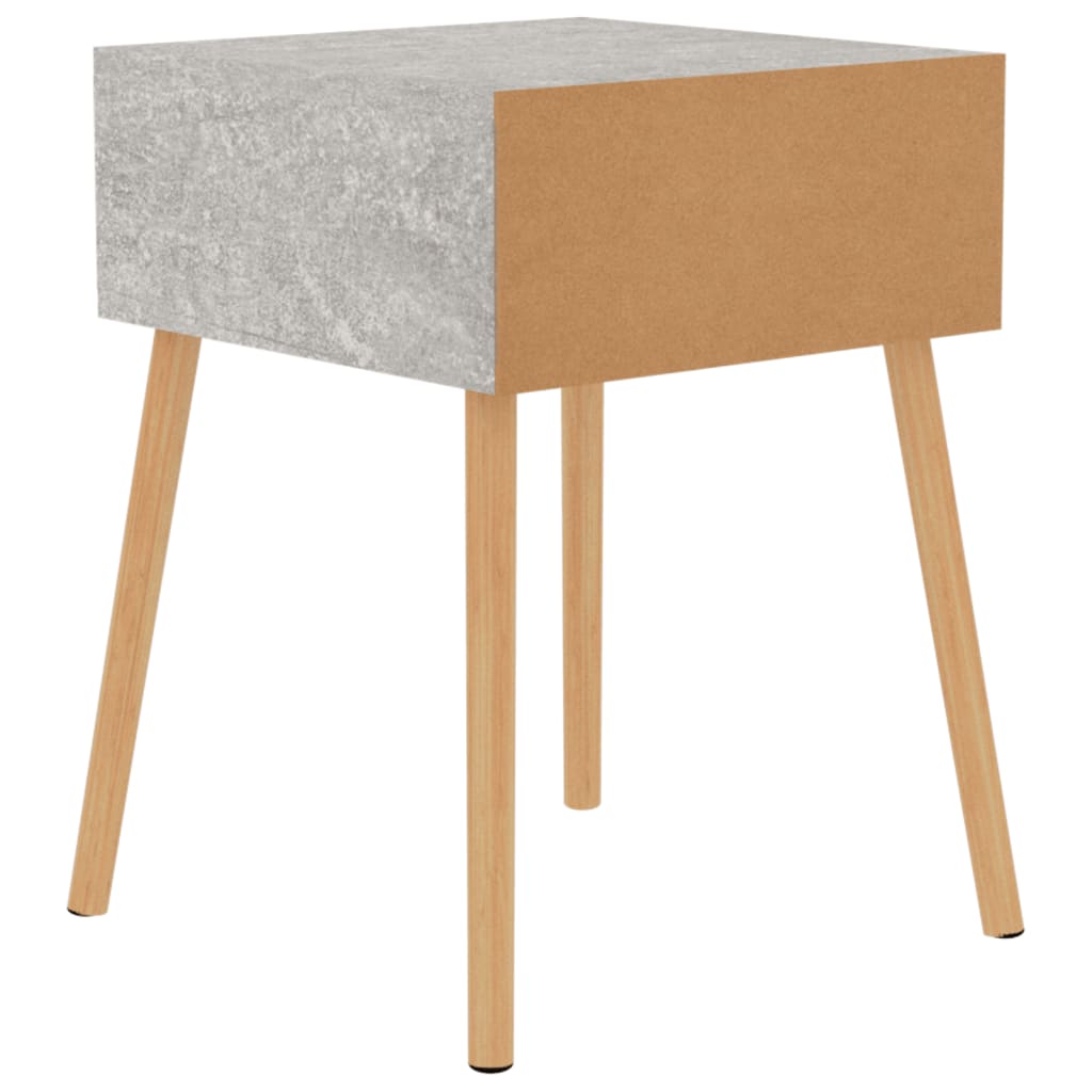 vidaXL Mesa de cabeceira 40x40x56 cm derivados madeira cinza cimento