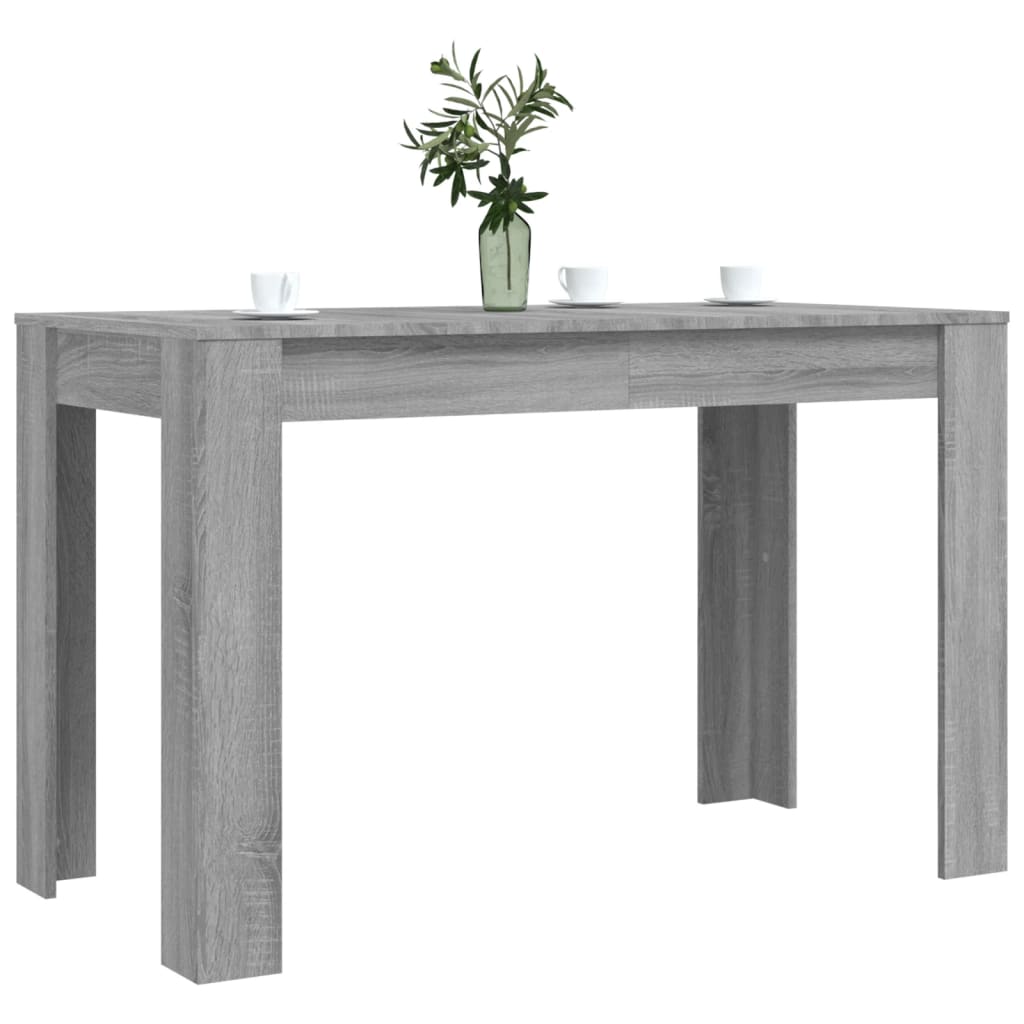 vidaXL Mesa de jantar 120x60x76 cm derivados de madeira cinza sonoma