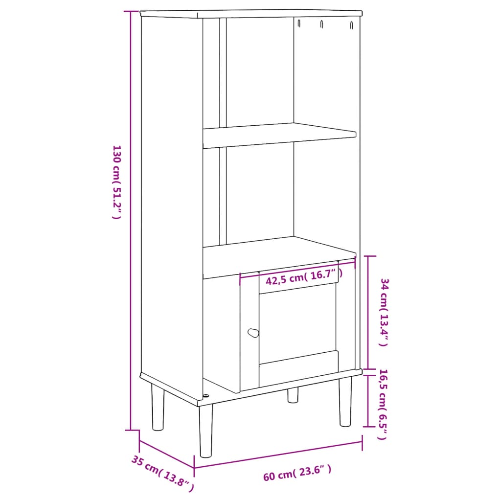 vidaXL Estante SENJA aspeto de vime 60x35x130 cm pinho maciço branco