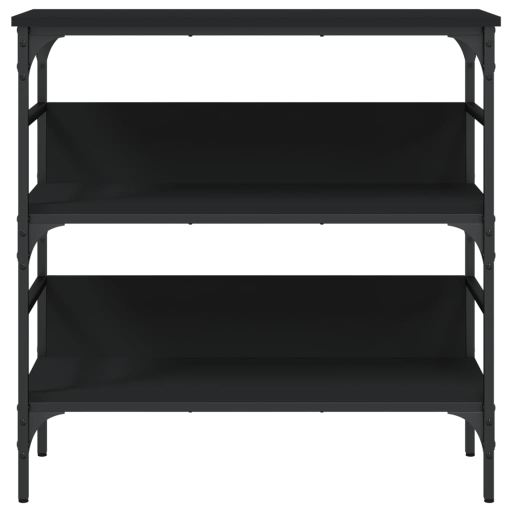 vidaXL Mesa consola 75x32x75 cm derivados de madeira preto