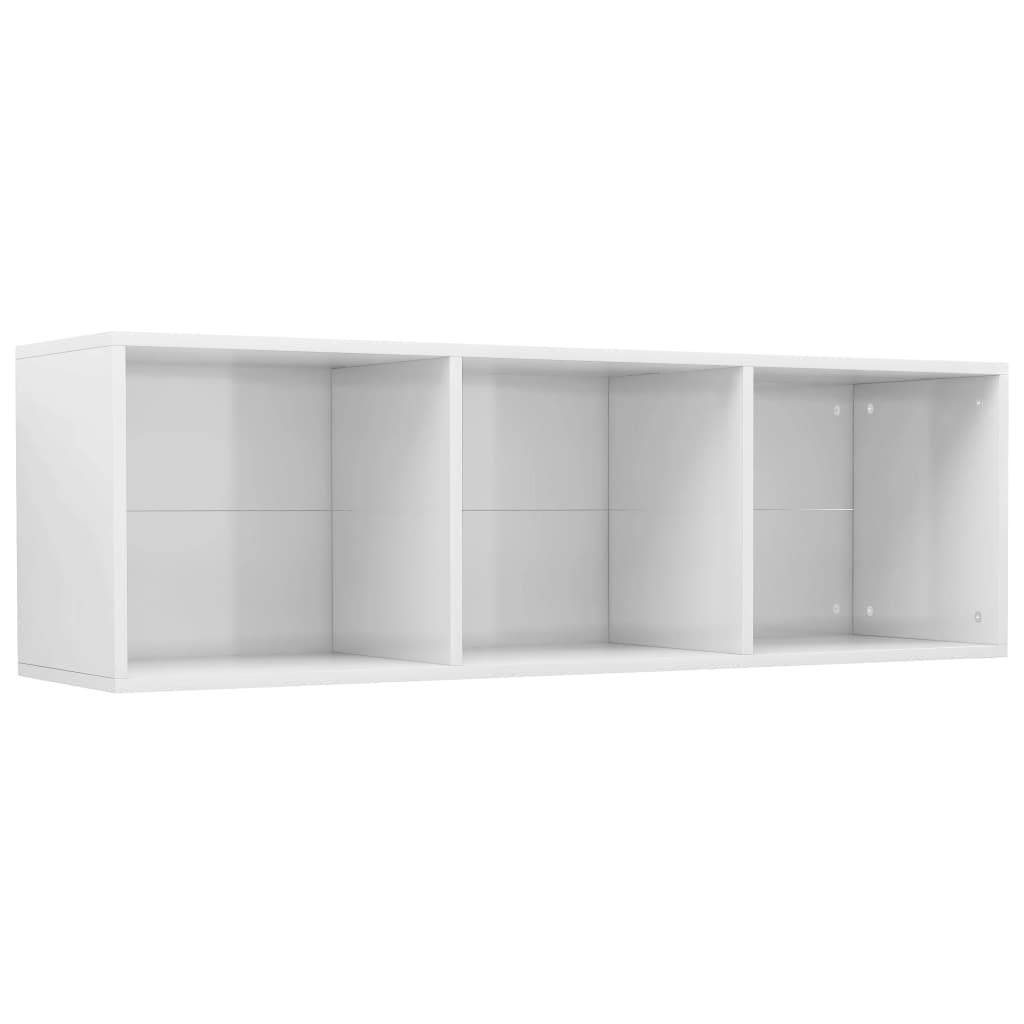 vidaXL Estante/móvel de TV 36x30x114 cm contraplacado branco brilhante