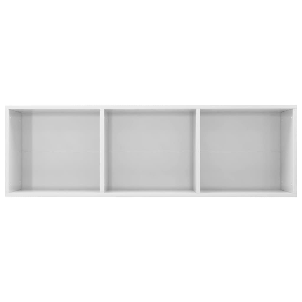 vidaXL Estante/móvel de TV 36x30x114 cm contraplacado branco brilhante