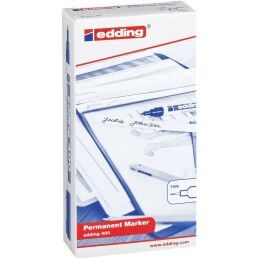 Edding|Rotulador permanente Edding 400-03 Azul 1 mm (10 Unidades)