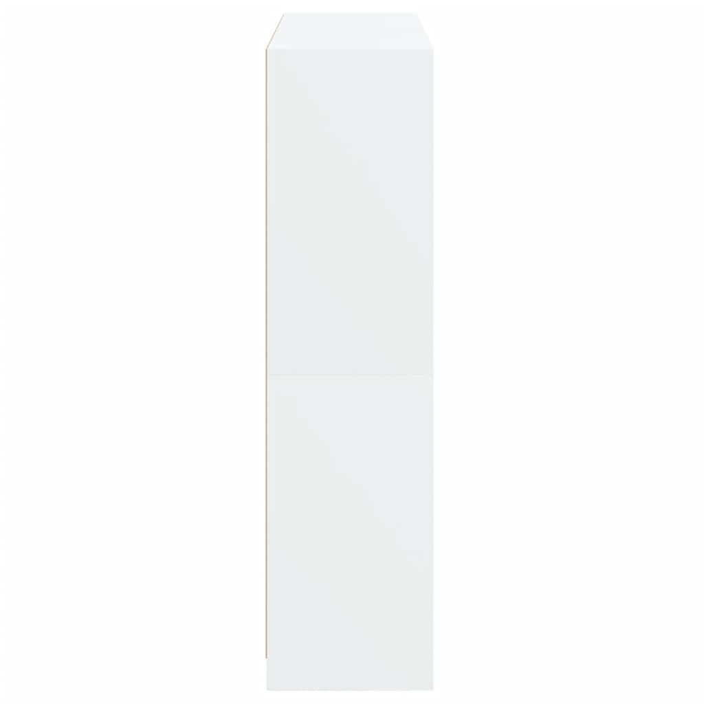 vidaXL Estante c/ portas 136x37x142 cm derivados de madeira branco