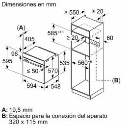 BOSCH|Forno Pirolítico BOSCH HBG578ES3 3600 W 71 L