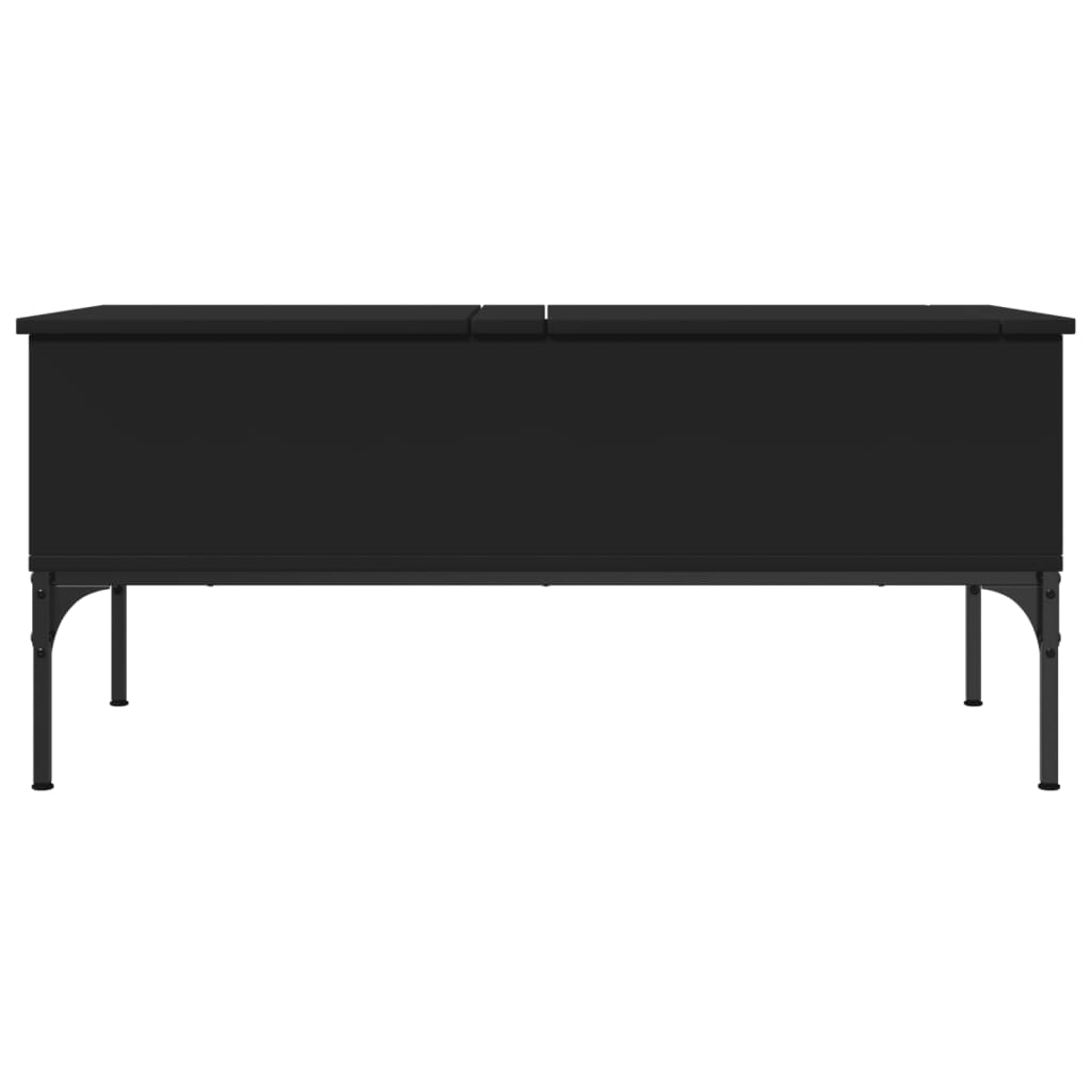 vidaXL Mesa de centro 100x50x45 cm derivados de madeira/metal preto