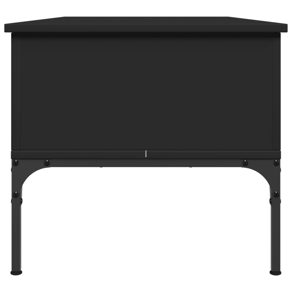 vidaXL Mesa de centro 100x50x45 cm derivados de madeira/metal preto