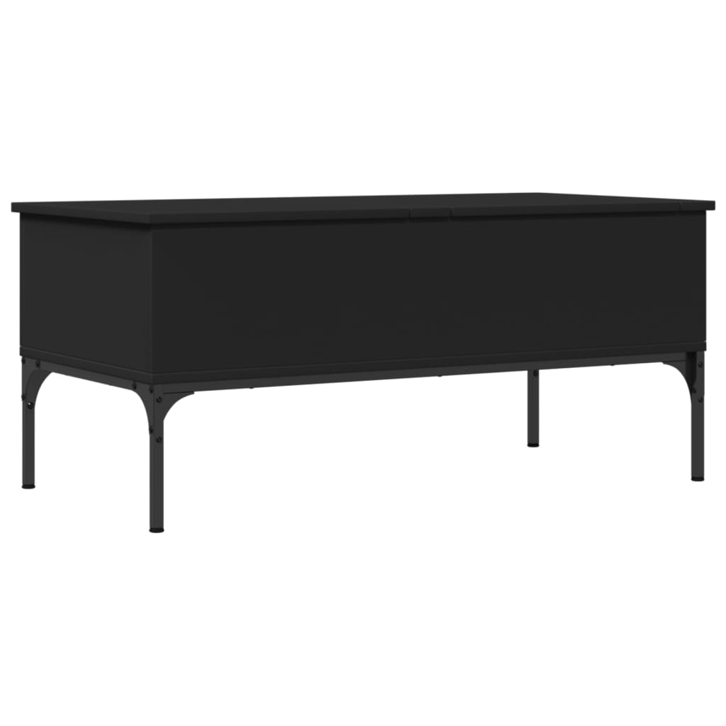 vidaXL Mesa de centro 100x50x45 cm derivados de madeira/metal preto