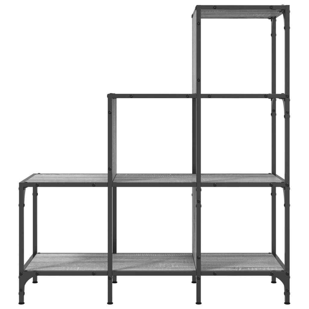 vidaXL Estante 92x30x102 cm derivados de madeira e metal cinza sonoma