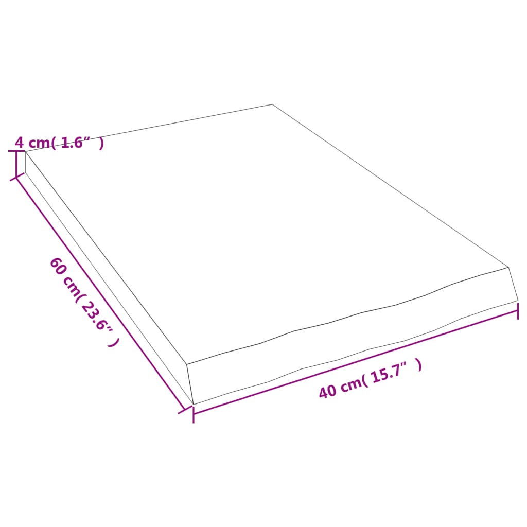 vidaXL Prateleira de parede 40x60x(2-4) cm carvalho tratado castanho