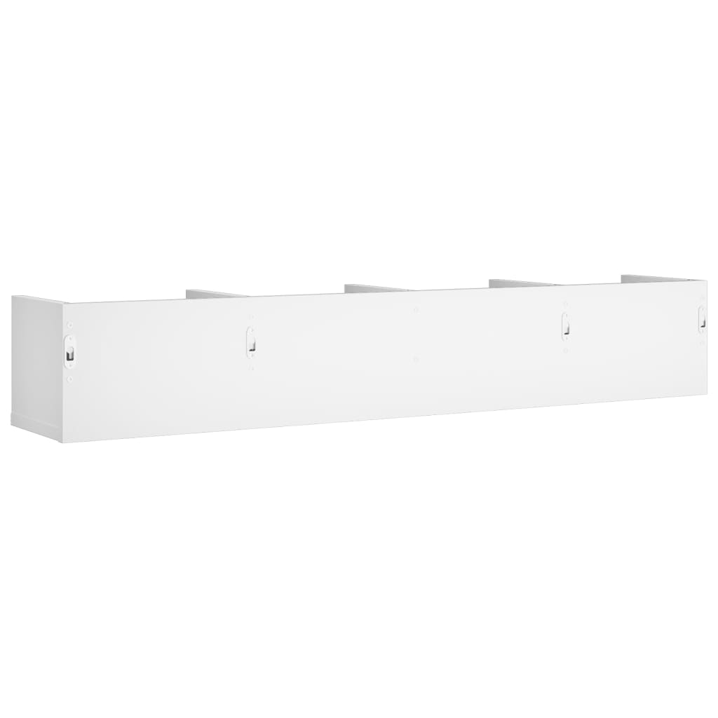 vidaXL Armários de parede 2 pcs 99x18x16,5 cm derivados madeira branco