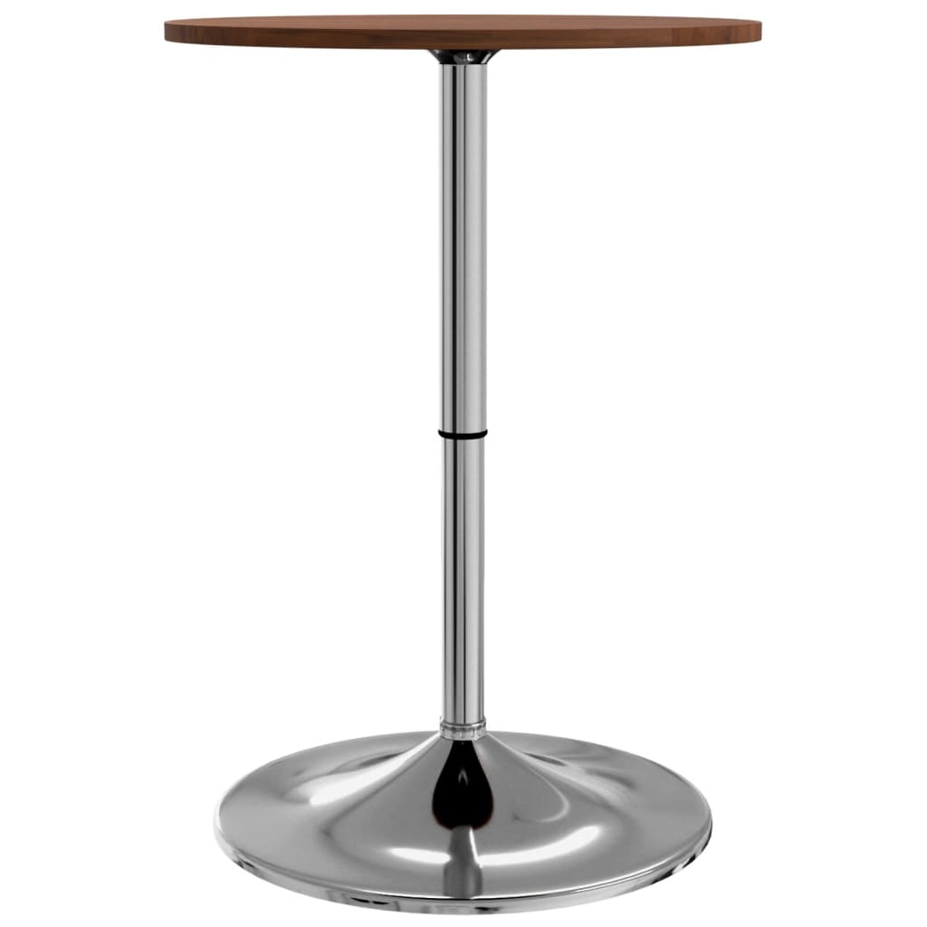 vidaXL Mesa de bar Ø50x89,5 cm carvalho maciço castanho-escuro