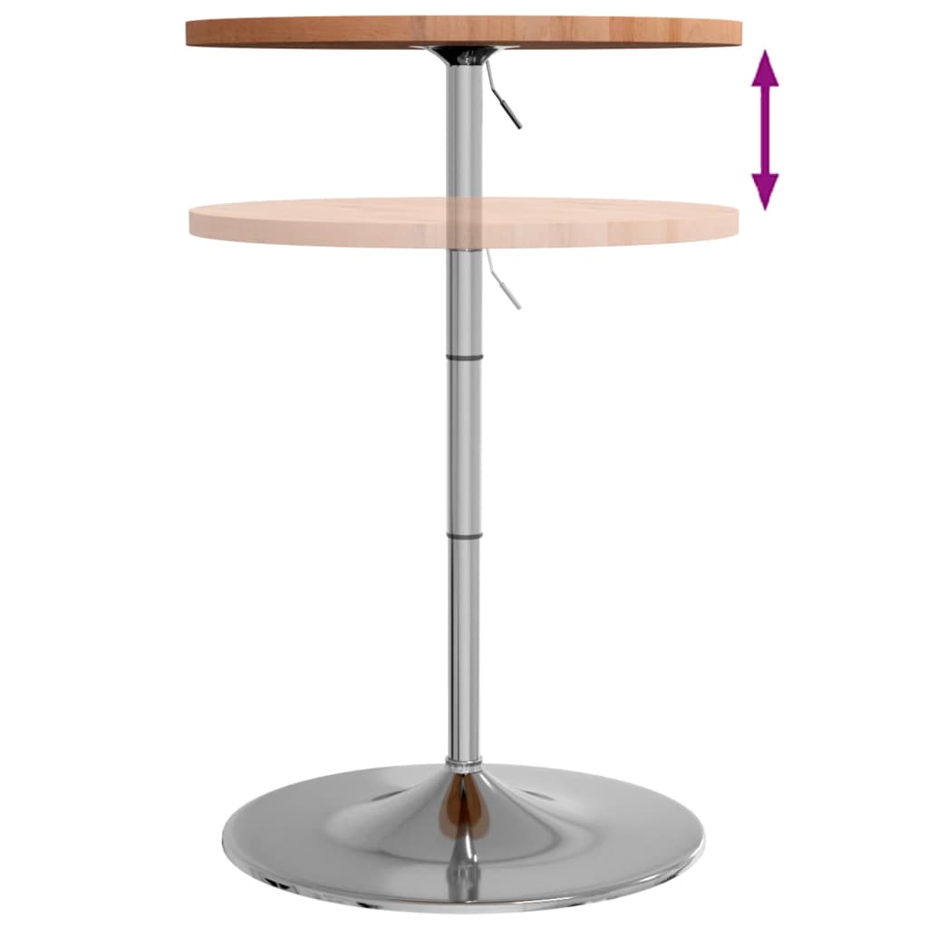 vidaXL Mesa de bar Ø60x90,5 cm madeira de faia maciça