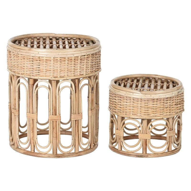 Home ESPRIT|Mesa de apoio Home ESPRIT Natural 42 x 42 x 47 cm Home ESPRIT|Mesa de apoio Home ESPRIT Natural 42 x 42 x 47 cm